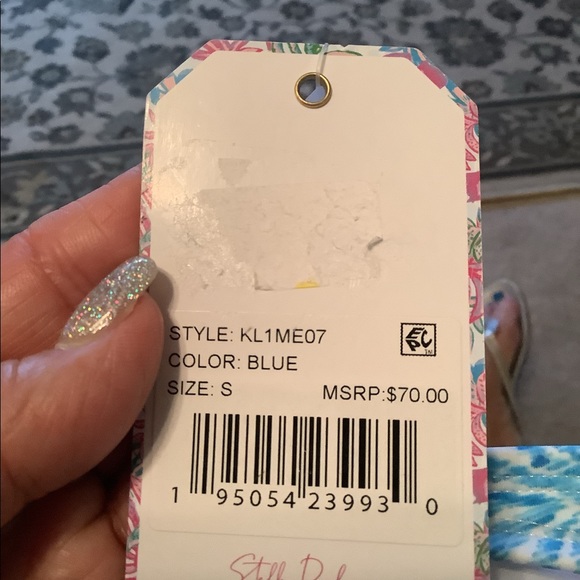 New Stella Parker swimsuit blue floral size SP NWT 70$ MSRP. Gorgeous suit - Picture 11 of 14